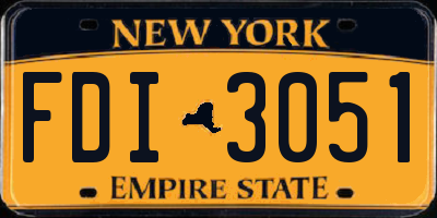 NY license plate FDI3051
