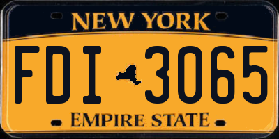 NY license plate FDI3065