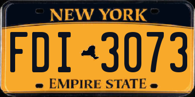 NY license plate FDI3073
