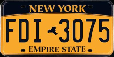 NY license plate FDI3075