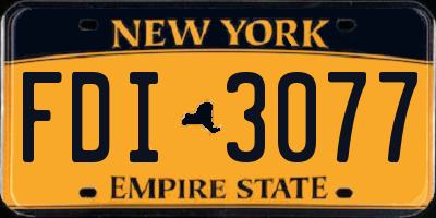 NY license plate FDI3077