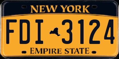 NY license plate FDI3124