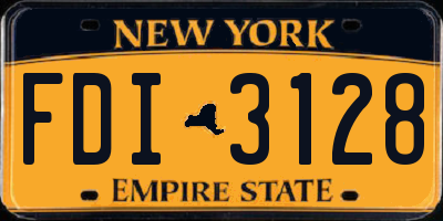 NY license plate FDI3128