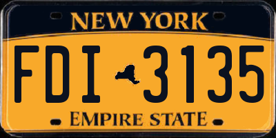 NY license plate FDI3135