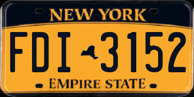NY license plate FDI3152