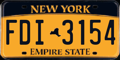 NY license plate FDI3154
