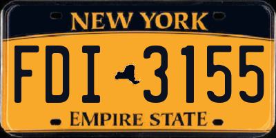 NY license plate FDI3155