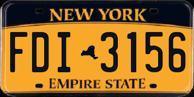 NY license plate FDI3156