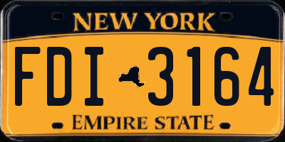 NY license plate FDI3164