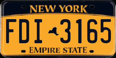 NY license plate FDI3165