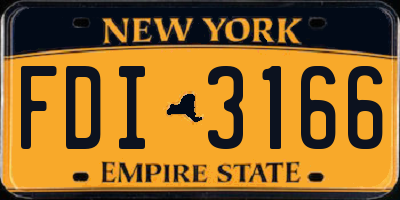 NY license plate FDI3166
