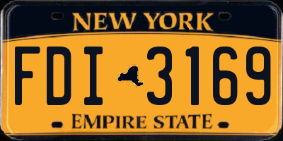 NY license plate FDI3169