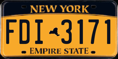 NY license plate FDI3171