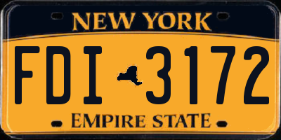 NY license plate FDI3172