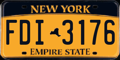 NY license plate FDI3176