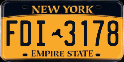 NY license plate FDI3178