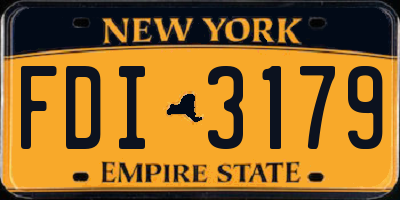 NY license plate FDI3179