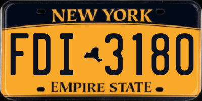NY license plate FDI3180