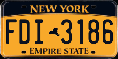 NY license plate FDI3186