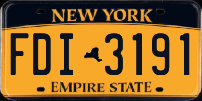 NY license plate FDI3191