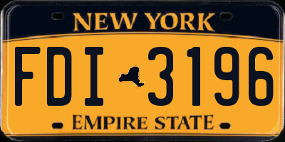 NY license plate FDI3196
