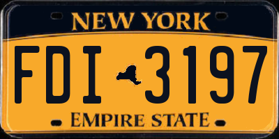 NY license plate FDI3197