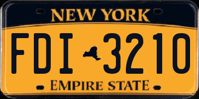 NY license plate FDI3210