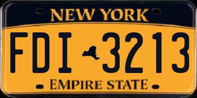 NY license plate FDI3213