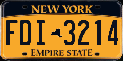 NY license plate FDI3214