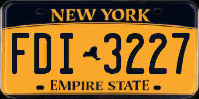 NY license plate FDI3227