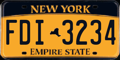 NY license plate FDI3234