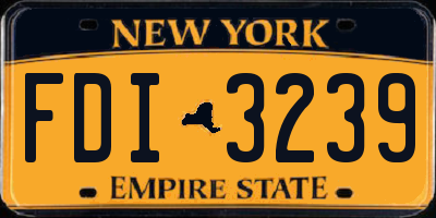 NY license plate FDI3239