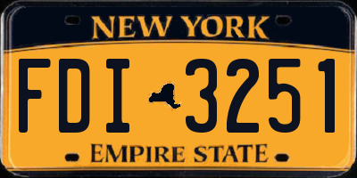 NY license plate FDI3251