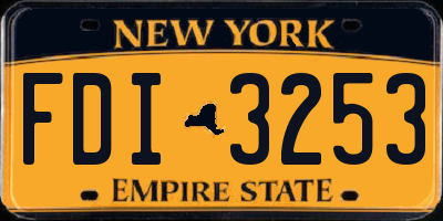 NY license plate FDI3253