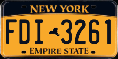 NY license plate FDI3261