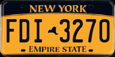 NY license plate FDI3270