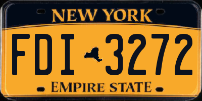 NY license plate FDI3272