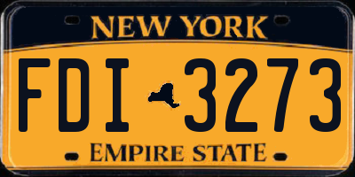 NY license plate FDI3273