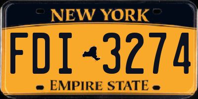 NY license plate FDI3274