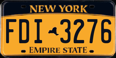 NY license plate FDI3276