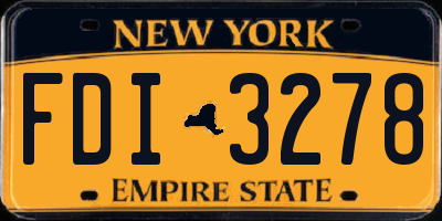 NY license plate FDI3278