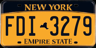 NY license plate FDI3279