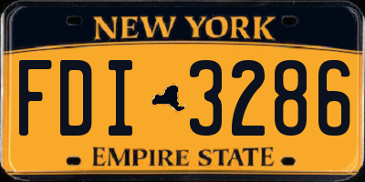 NY license plate FDI3286