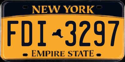NY license plate FDI3297
