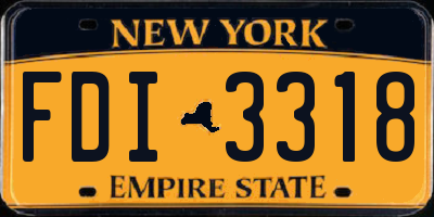 NY license plate FDI3318