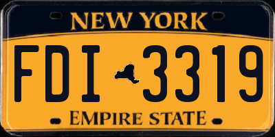 NY license plate FDI3319