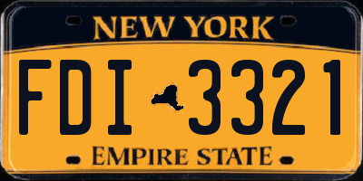 NY license plate FDI3321