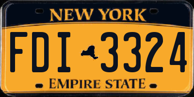 NY license plate FDI3324