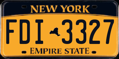 NY license plate FDI3327