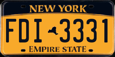 NY license plate FDI3331